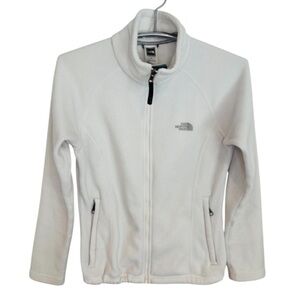 The North Face Snowy White Full Zip Fleece Jacket, Size S/P